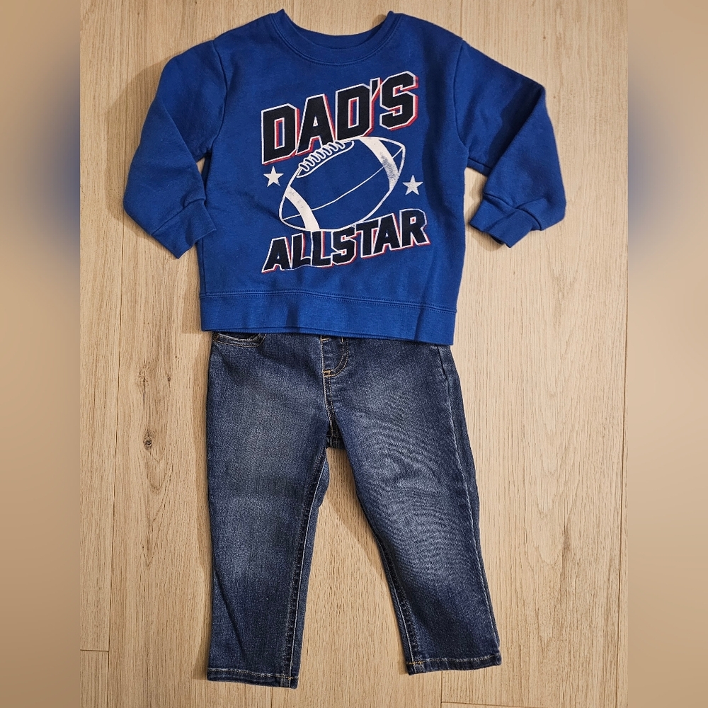 Toddler Boy's Garanimals Denim Jeans  & Sweatshirt